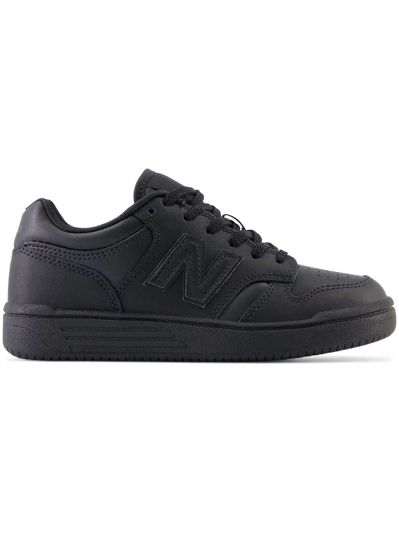 Детские кроссовки для мальчиков с замшевыми вставками New Balance 480 — изображение 1 из 1, черный