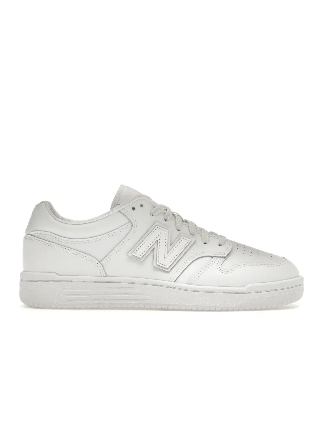 Мужские кроссовки кожаные New Balance 480 — изображение 1 из 4, белый/белый