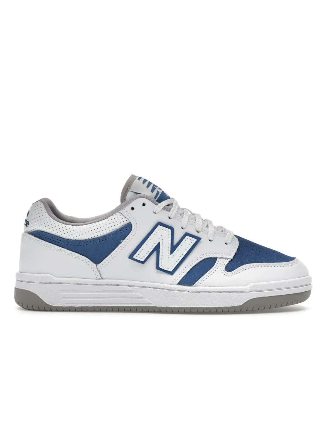 Мужские кроссовки с замшевыми вставками New Balance 480 — изображение 1 из 4, белый/синий