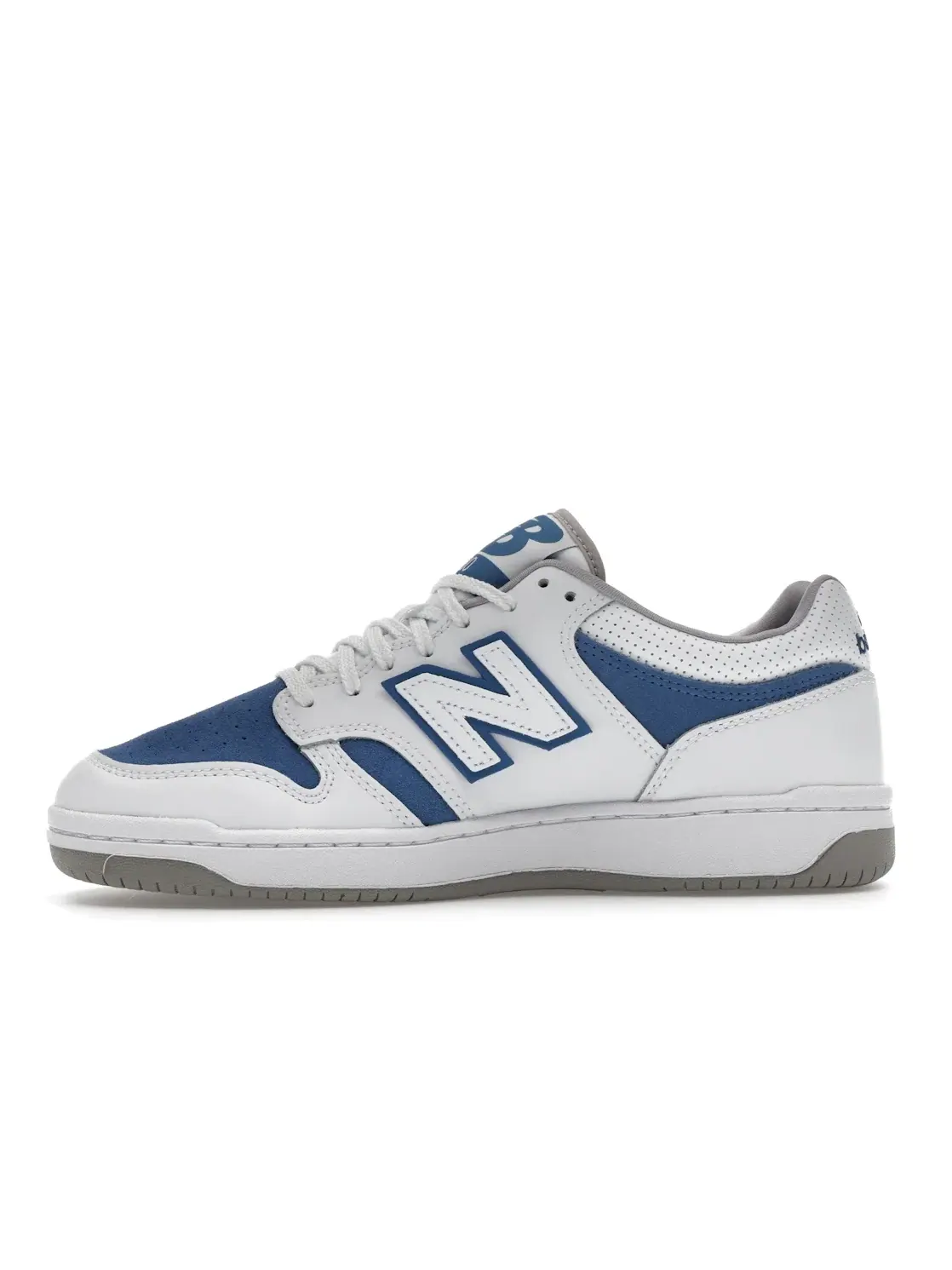 Мужские кроссовки с замшевыми вставками New Balance 480 — изображение 3 из 4, белый/синий