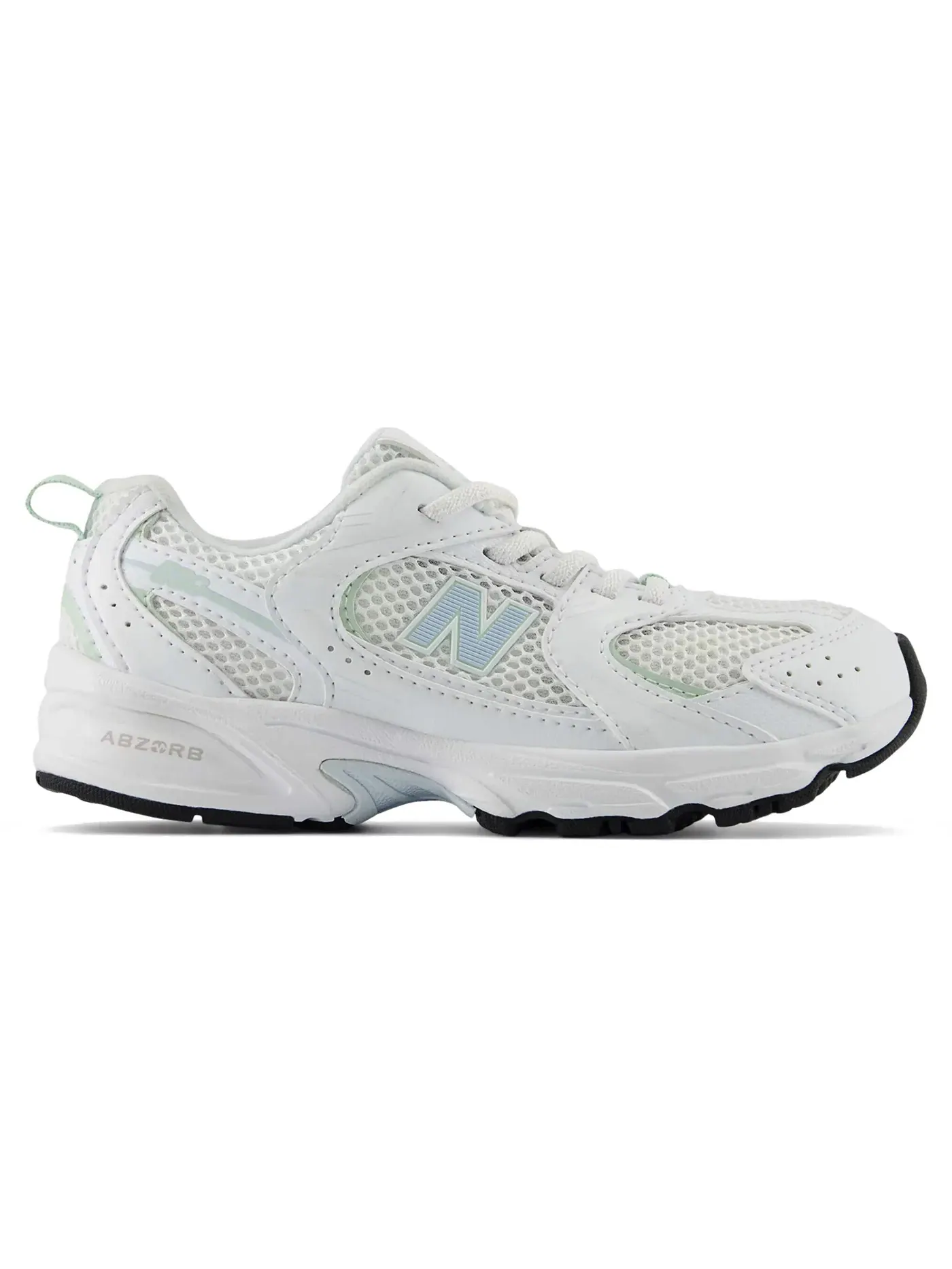 Детские кроссовки с бунджи-шнуровкой New Balance 530 Bungee Lace New Balance — изображение 1 из 1, белый/синий