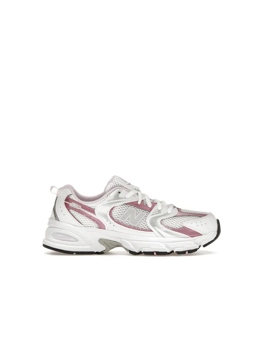 Детские кроссовки для девочек с перфорацией New Balance 530 — изображение 1 из 4, белый/розовый