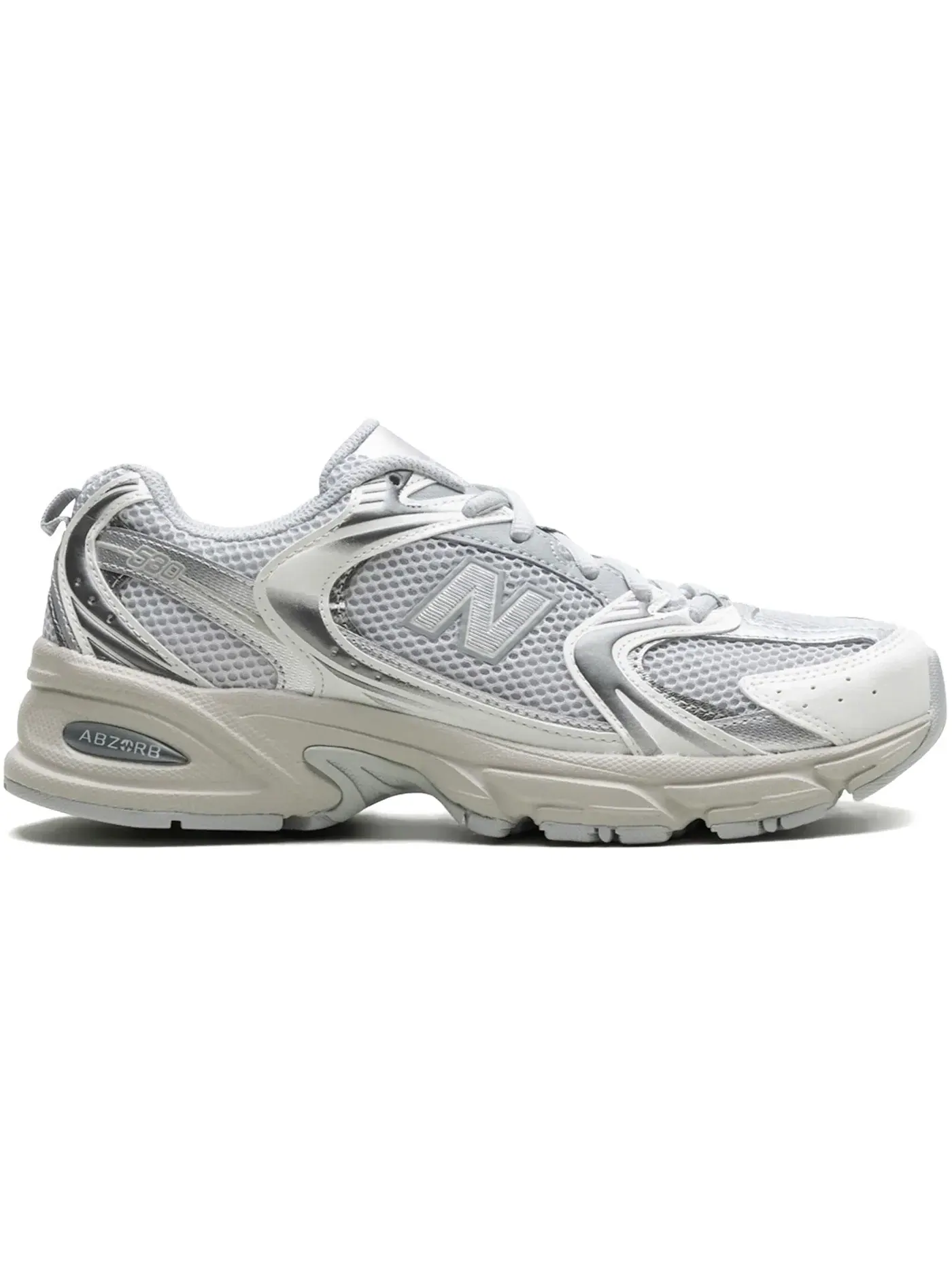 Мужские кроссовки для повседневной носки New Balance 530 — изображение 1 из 1, серебристый металлик