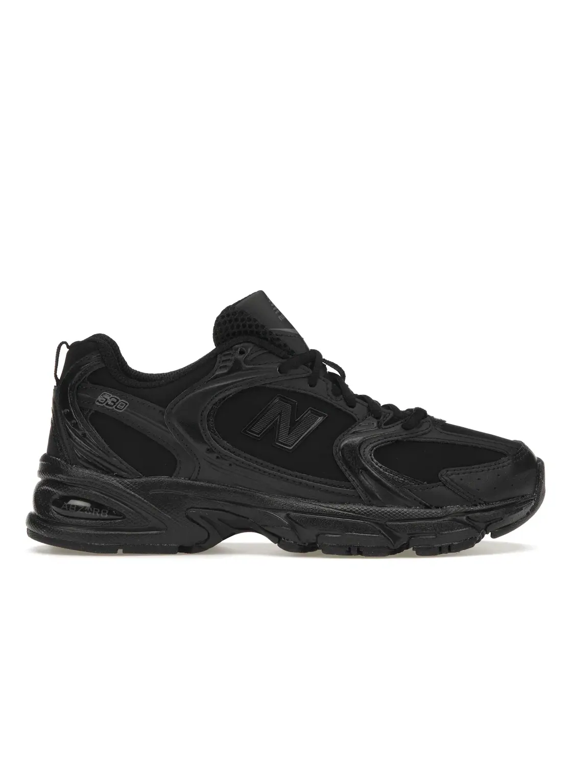 Мужские кроссовки с кожаным верхом New Balance 530 — изображение 1 из 4, черный/черный
