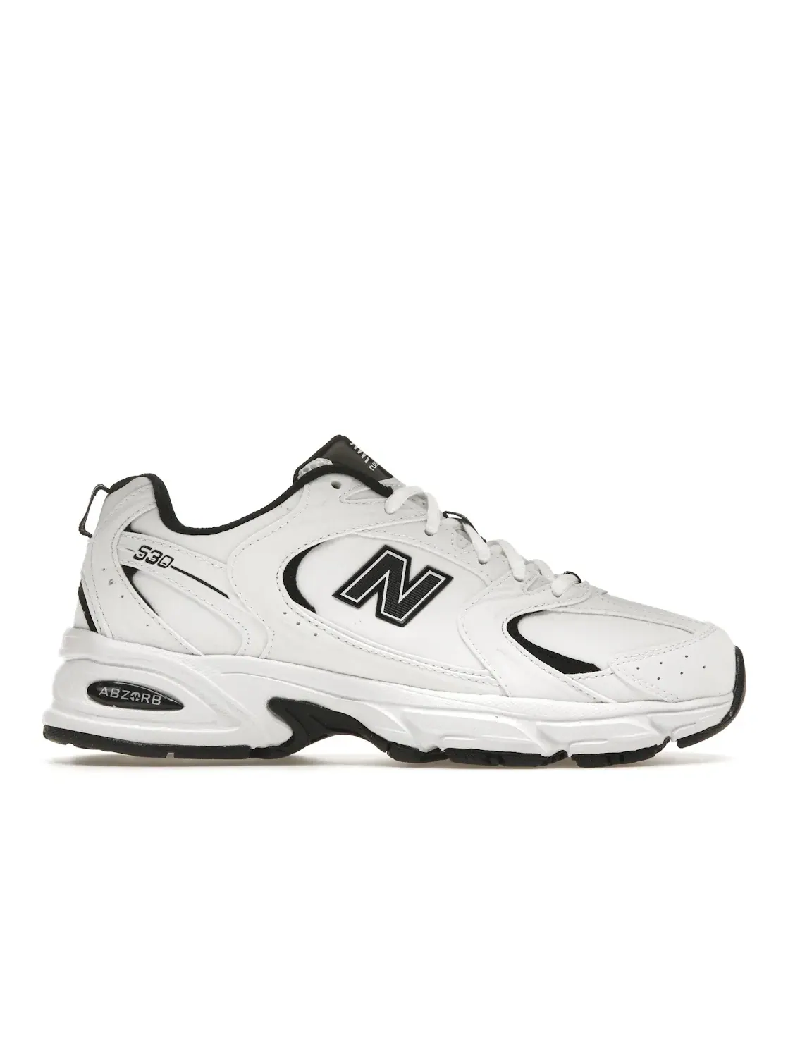 Мужские кроссовки с технологией ABZORB New Balance 530 — изображение 1 из 4, белый/черный