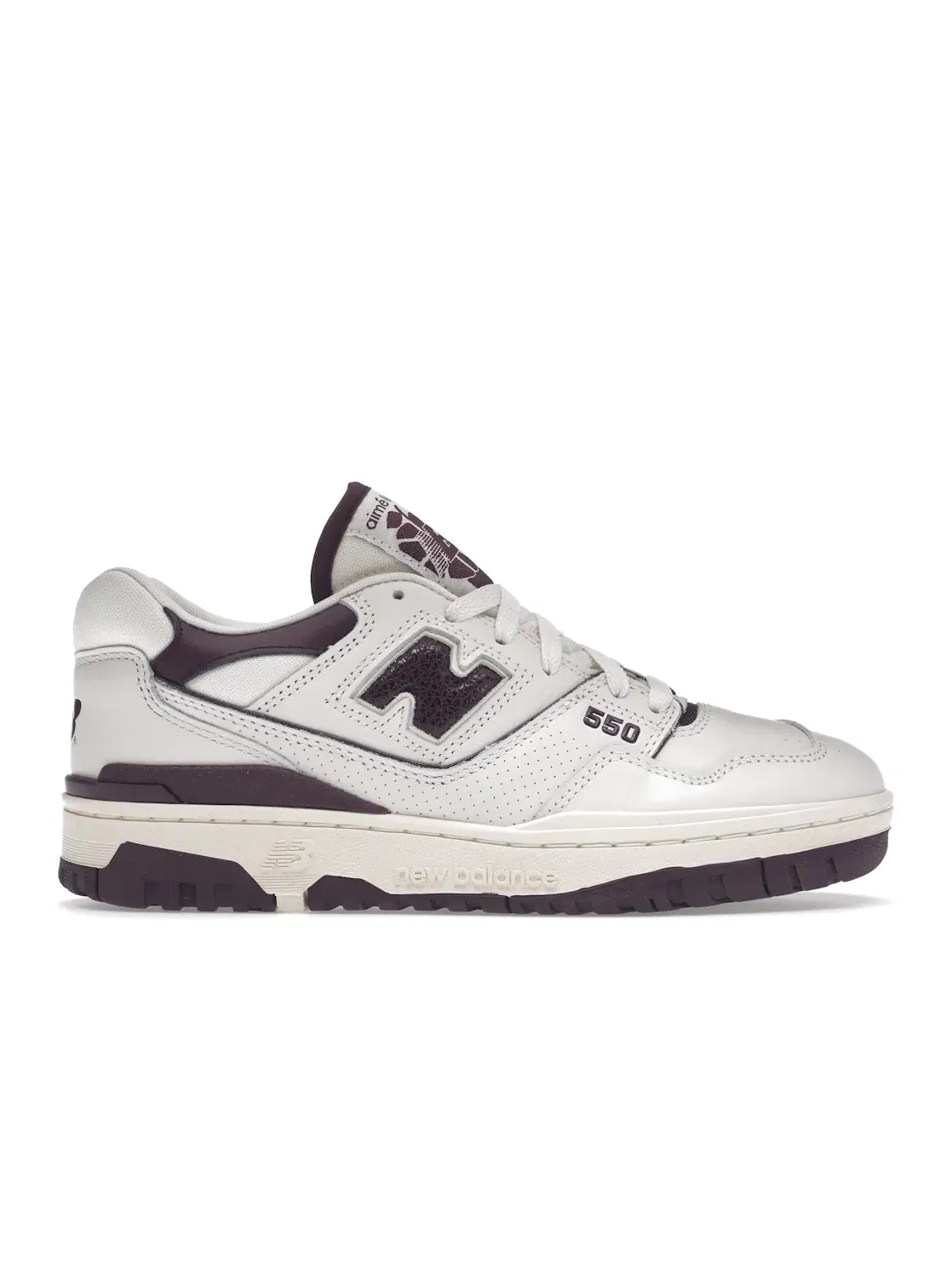 Мужские кроссовки с винтажным дизайном New Balance 550 — изображение 1 из 4, белый/фиолетовый