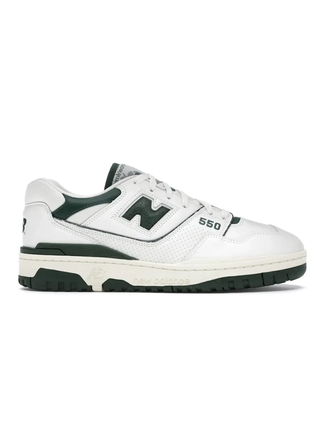 Мужские кроссовки Lifestyle с перфорированной кожей New Balance 550 Aime Leon Dore — изображение 1 из 4, белый зеленый