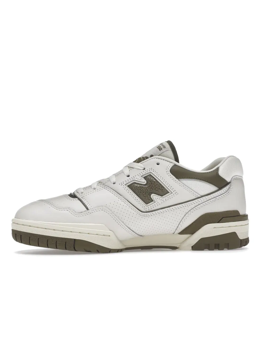Мужские кроссовки с ретро-дизайном New Balance 550 Aime Leon Dore Olive — изображение 3 из 4, белый/оливковый
