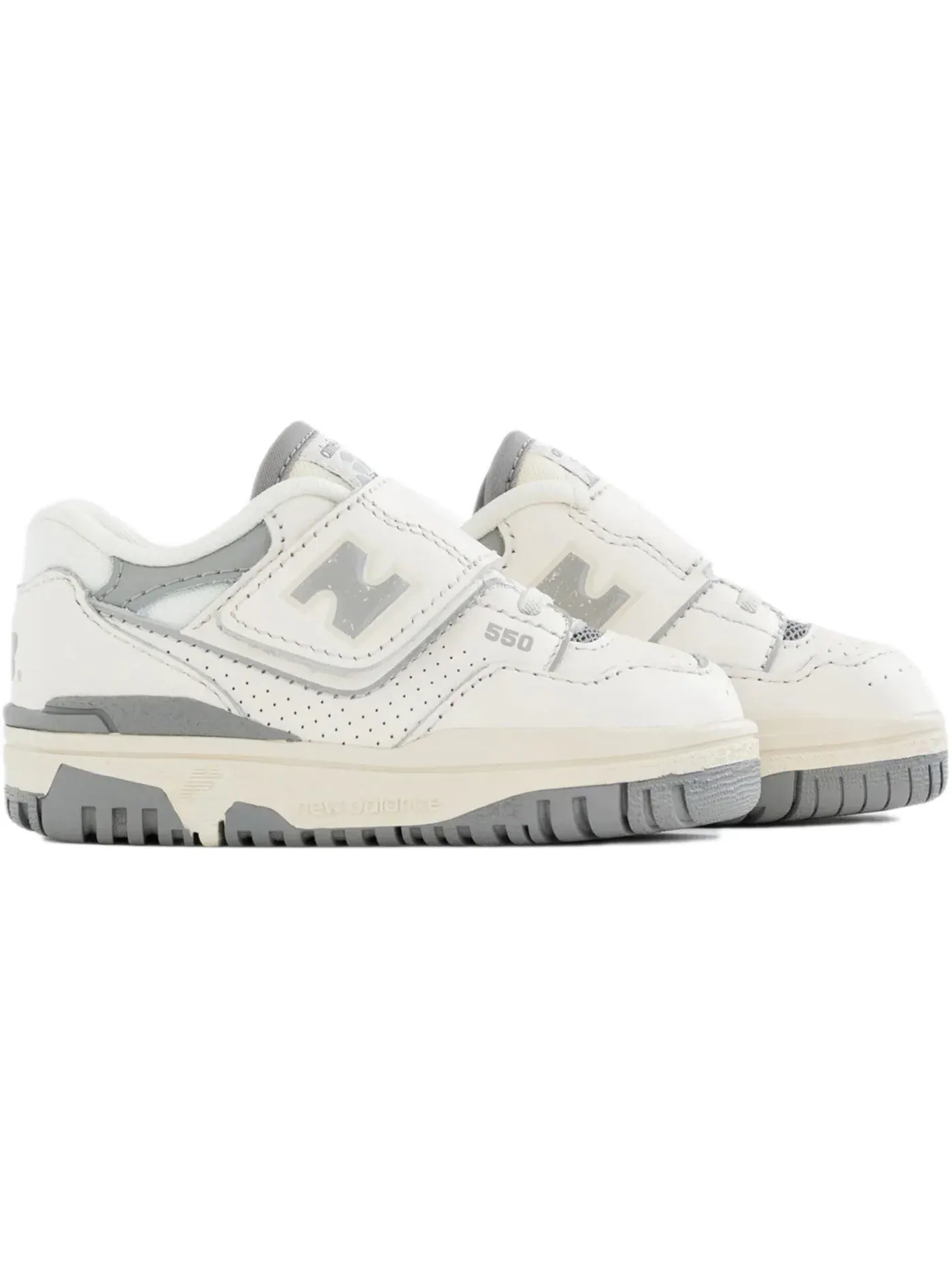 Детские кроссовки с низким профилем New Balance 550 — изображение 1 из 1, белый/серый