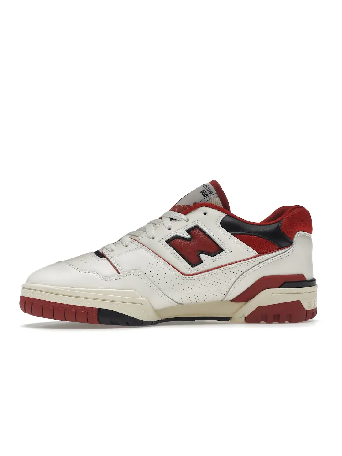 Мужские кроссовки с кожаным верхом New Balance 550 — изображение 3 из 4, белый/красный