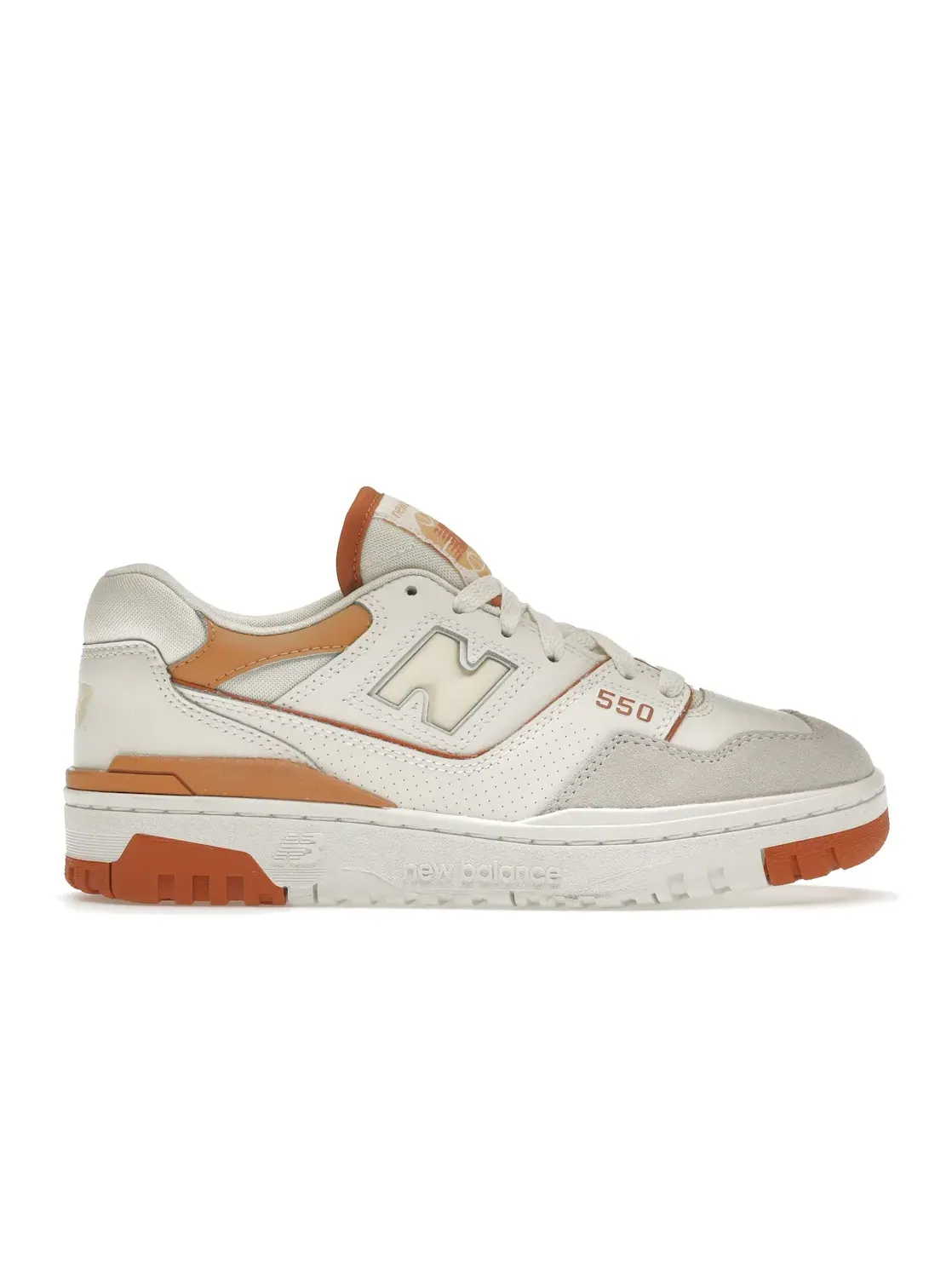 Женские кроссовки с амортизацией New Balance 550 — изображение 1 из 4, белый//коричневый