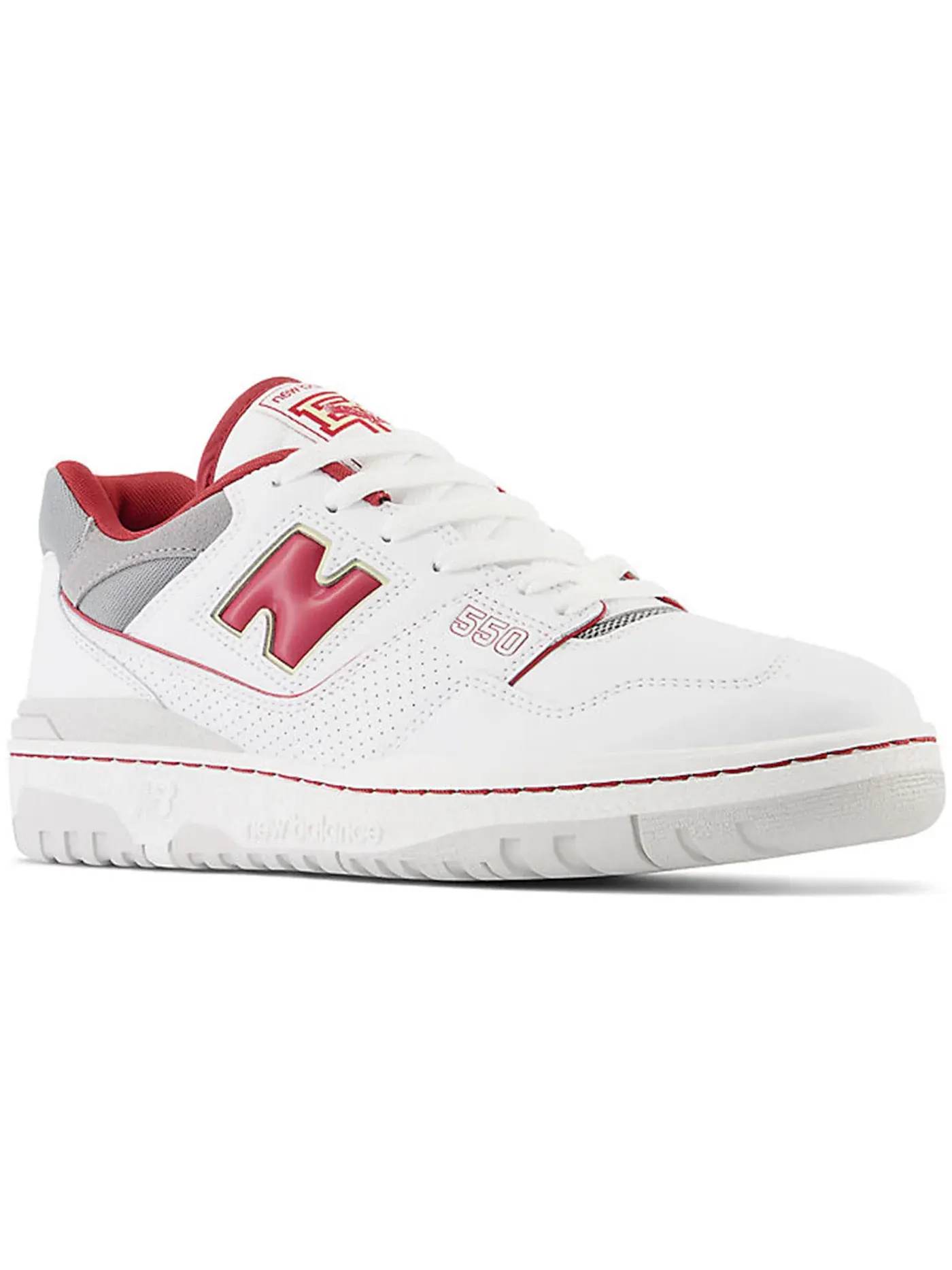 Мужские кроссовки Lifestyle New Balance 550 — изображение 2 из 3, белый/серый/красный