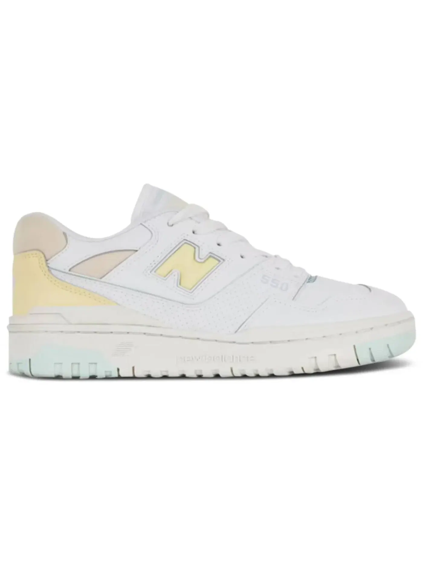 Женские кроссовки с принтом New Balance 550 — изображение 1 из 1, белый розовый желтый