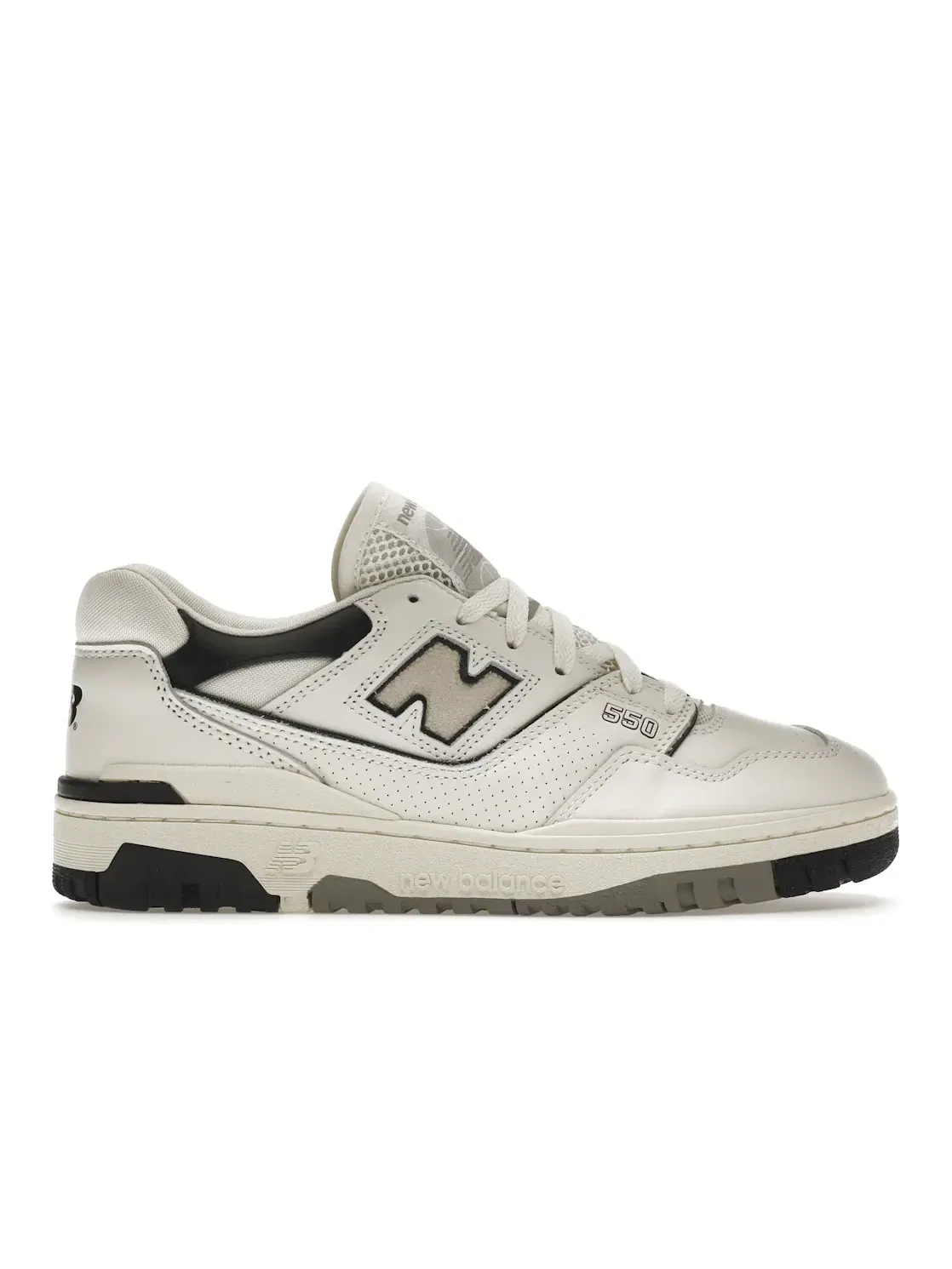 Мужские кроссовки с перфорированными накладками New Balance 550 — изображение 1 из 4, кремовый черный