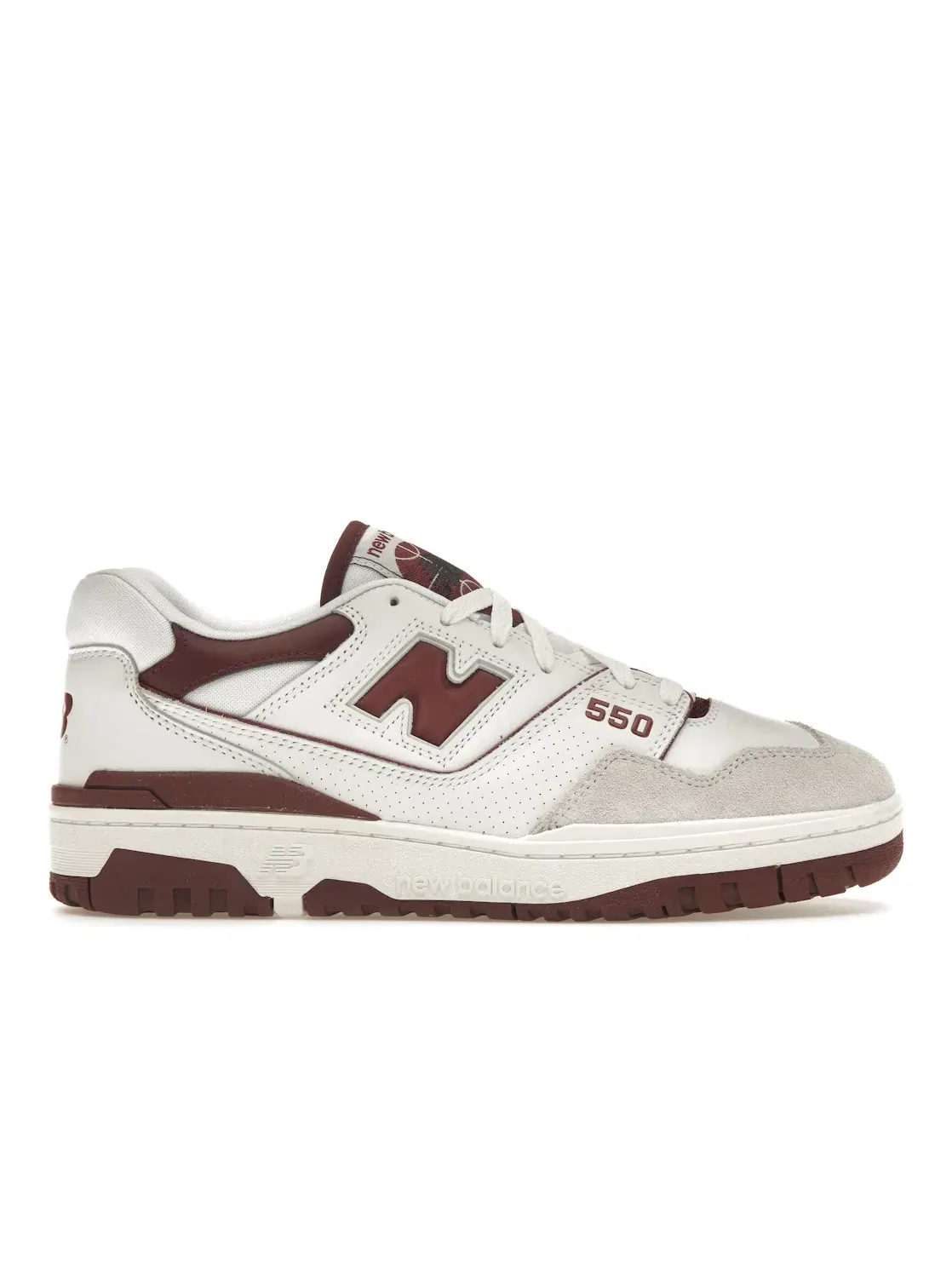 Мужские кроссовки для повседневной носки New Balance 550 — изображение 1 из 4, бордовый