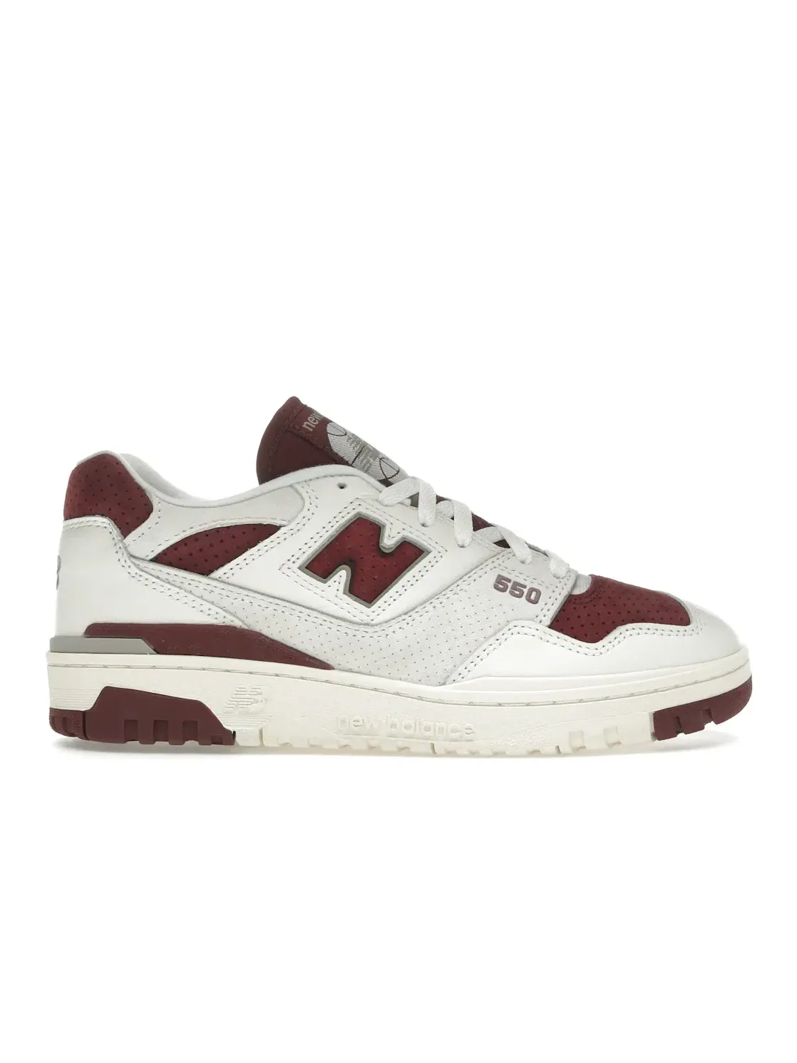 Мужские кроссовки Lifestyle New Balance 550, Sea Salt Classic Crimson — изображение 1 из 4