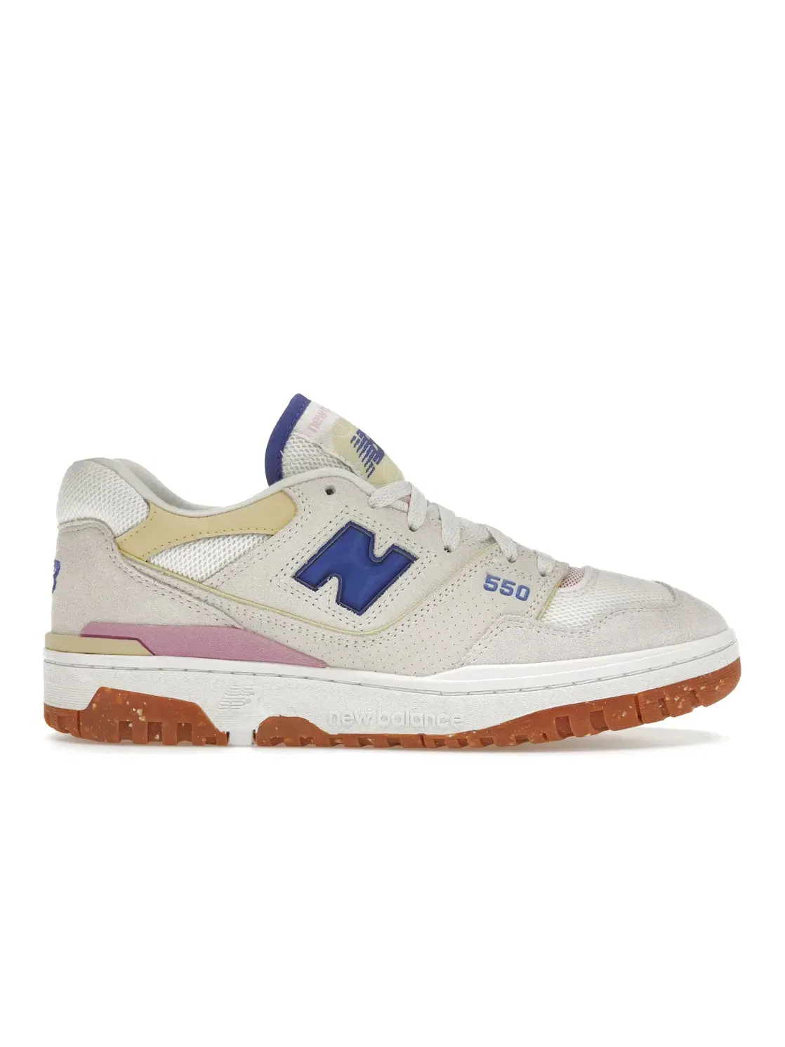 Женские кроссовки с кожаными и замшевыми вставками New Balance 550 — изображение 1 из 4, синий