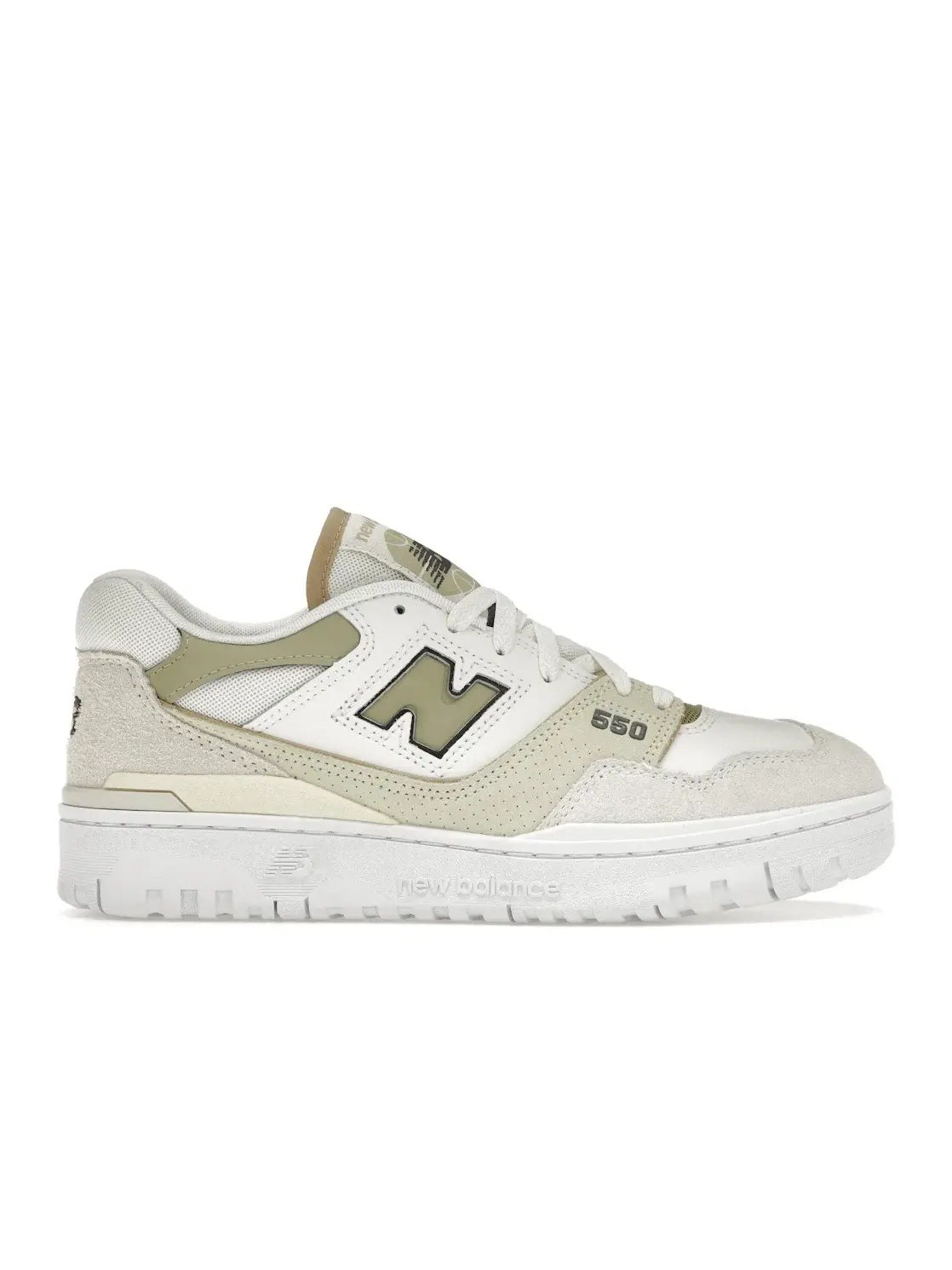 Женские кроссовки с низким профилем New Balance 550 — изображение 1 из 4, оливковый
