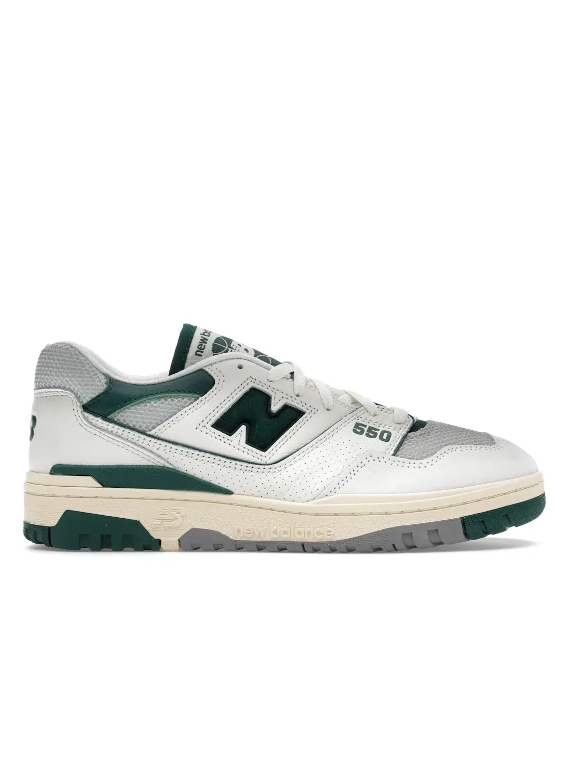 Мужские кроссовки с кожаным верхом New Balance 550 — изображение 1 из 4, зеленый