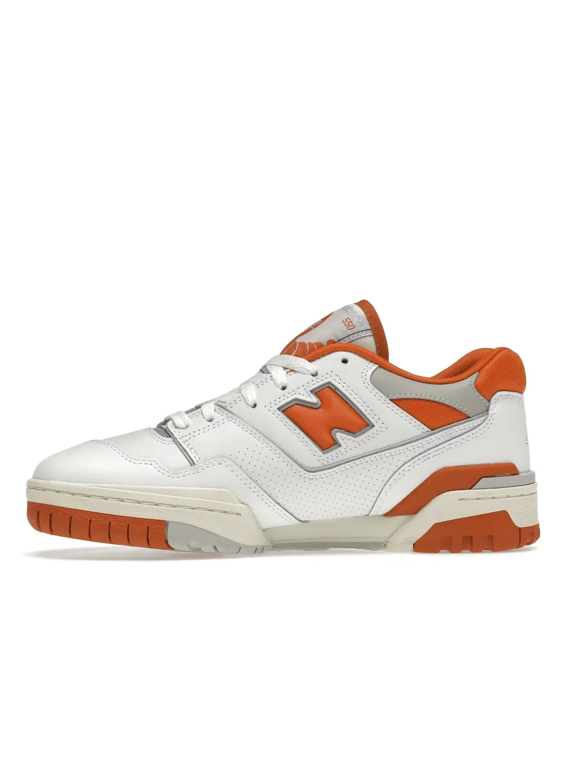 Мужские кроссовки с перфорацией New Balance 550 — изображение 3 из 4, белый/оранжевый