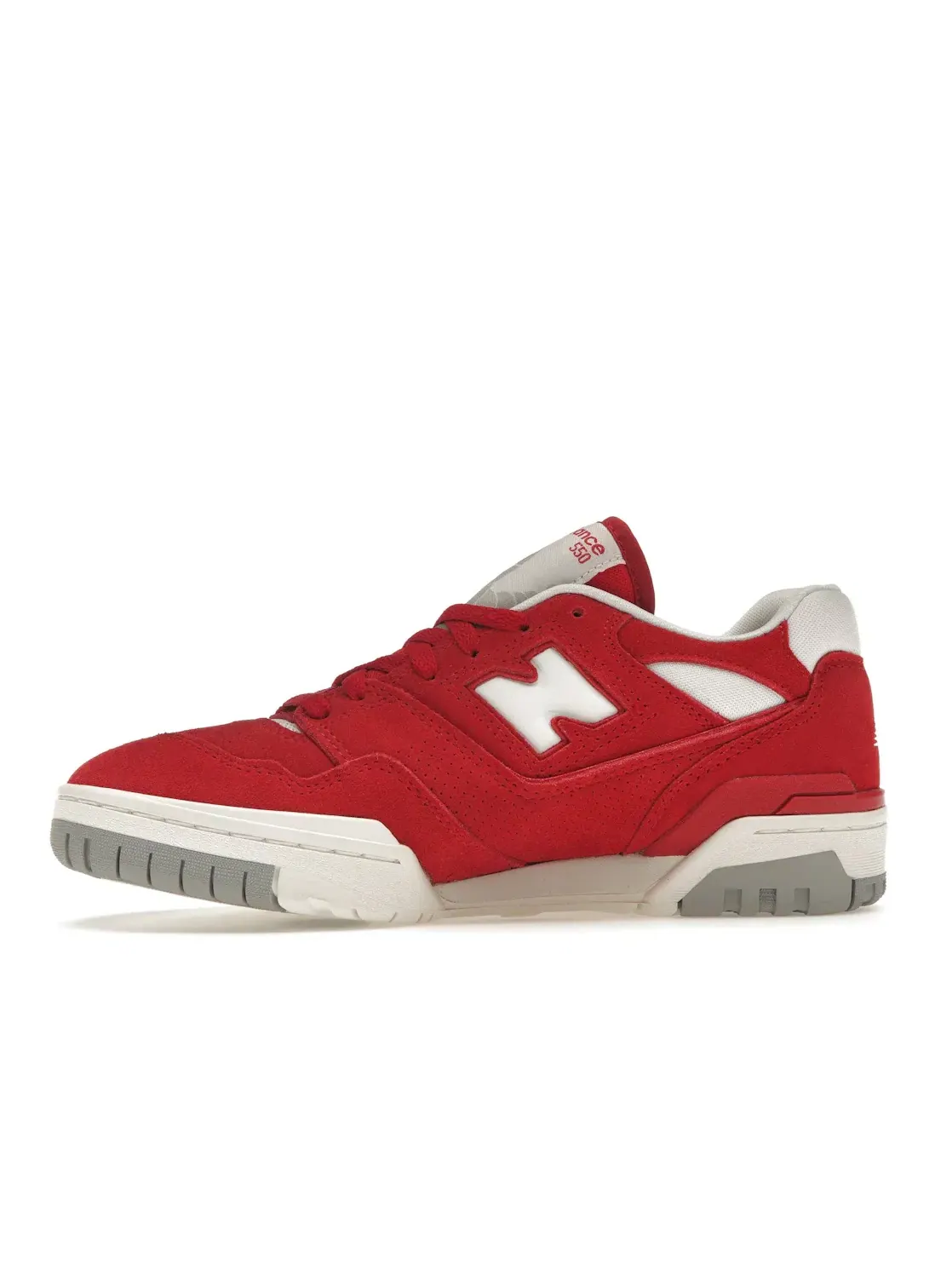Мужские кроссовки замшевые New Balance 550 — изображение 3 из 4, красный/белый
