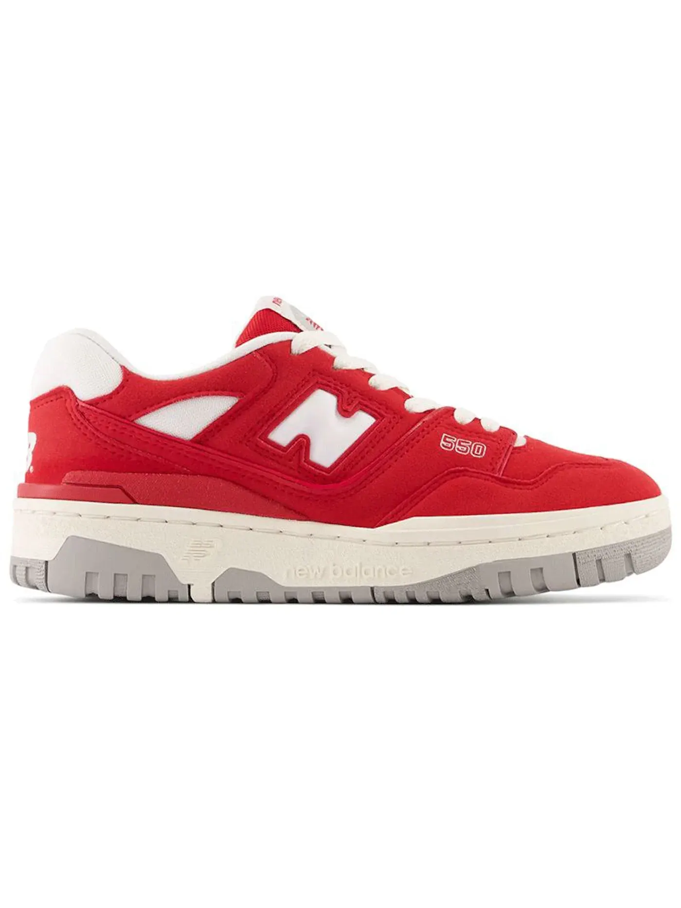 Детские кроссовки с замшевым верхом New Balance 550 — изображение 1 из 1, красный/белый
