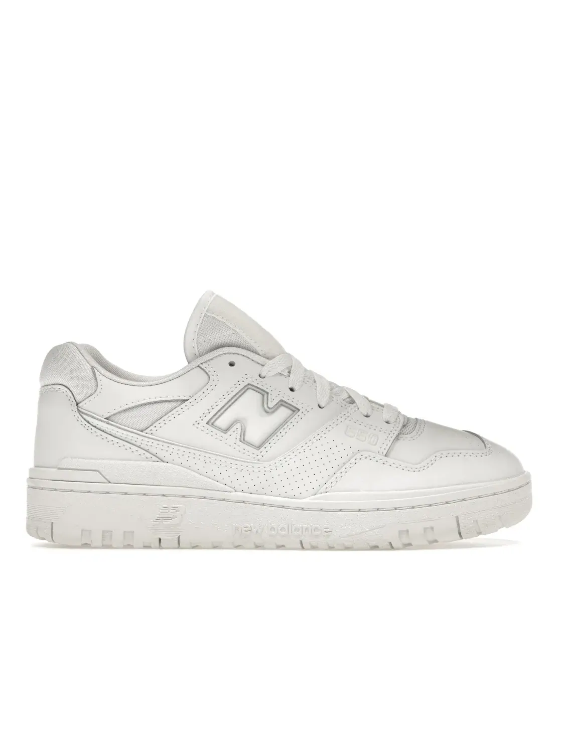 Мужские кроссовки с кожаным верхом New Balance 550 — изображение 1 из 4, белый/белый