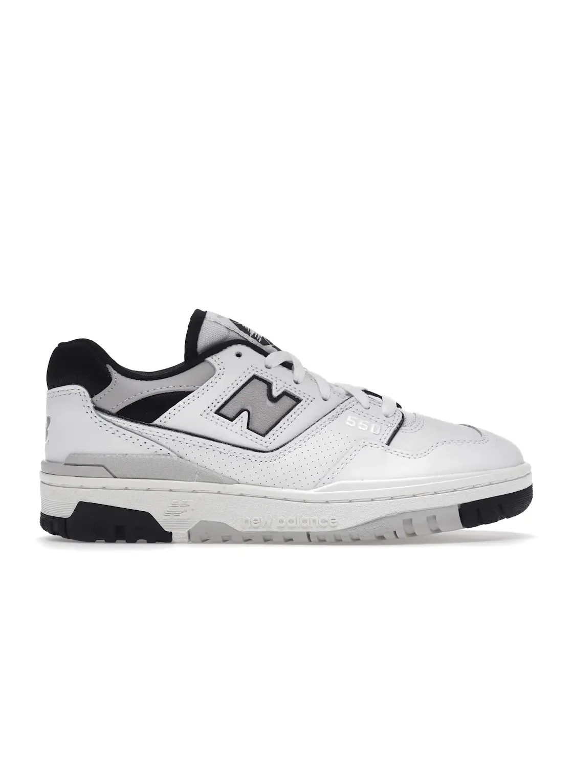 Женские кроссовки с перфорированной кожи New Balance 550 — изображение 1 из 4, белый/черный/серый