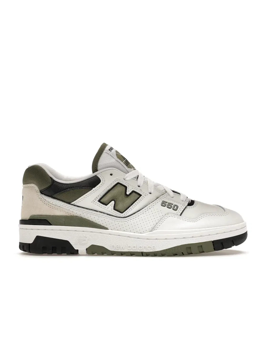 Мужские кроссовки с замшевыми вставками New Balance 550 — изображение 1 из 4, белый/темный/черный