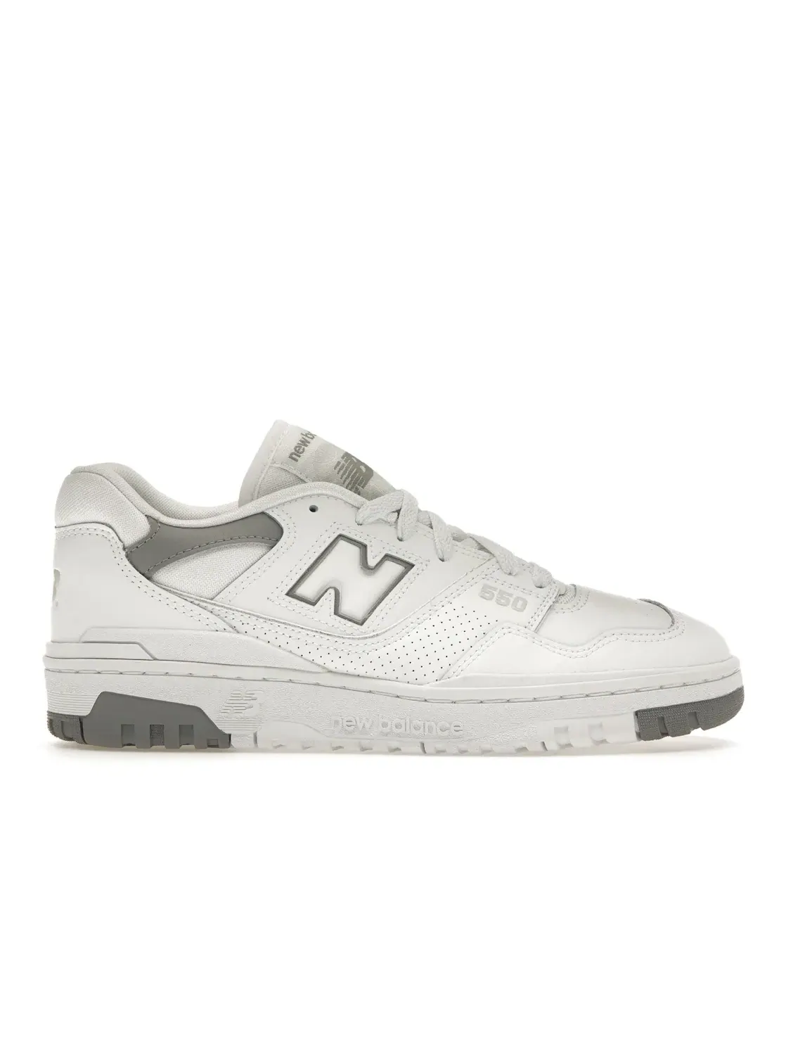 Мужские кроссовки с замшевыми вставками New Balance 550 — изображение 1 из 4, белый/серый
