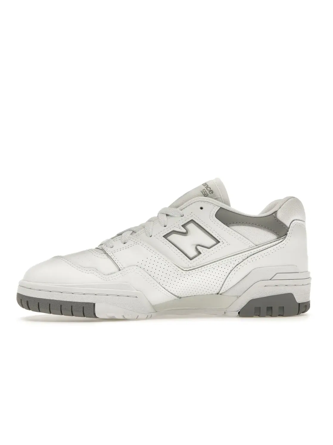 Мужские кроссовки с замшевыми вставками New Balance 550 — изображение 3 из 4, белый/серый