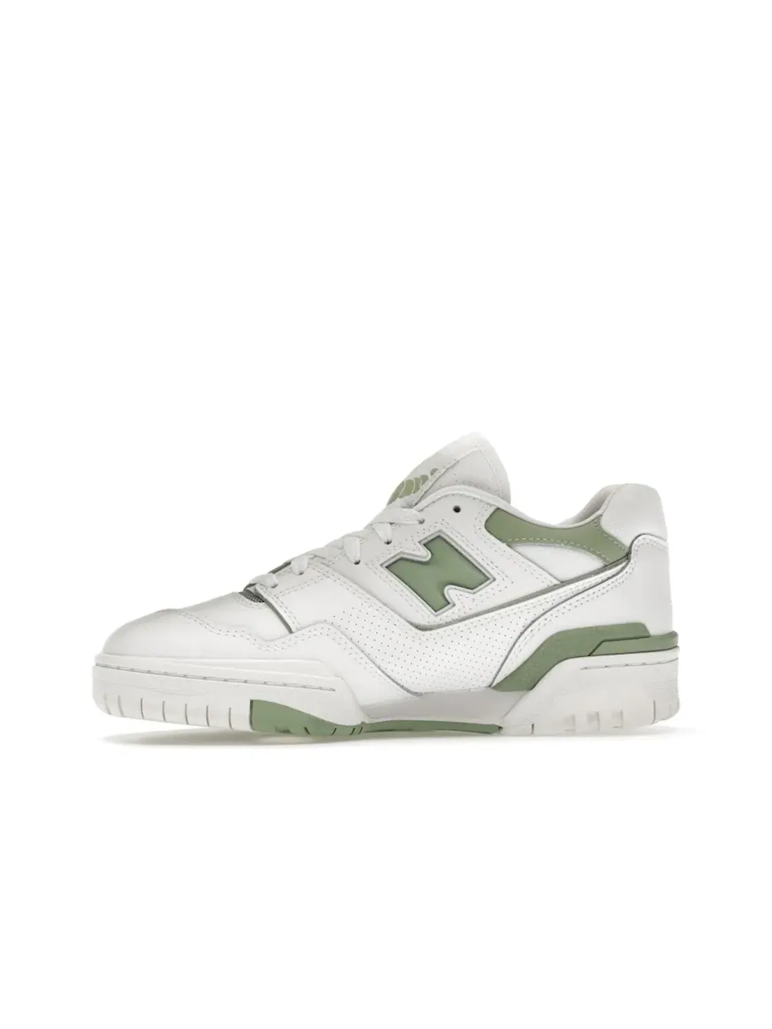 Мужские кроссовки с низким верхом New Balance 550 — изображение 3 из 4, белый зеленый