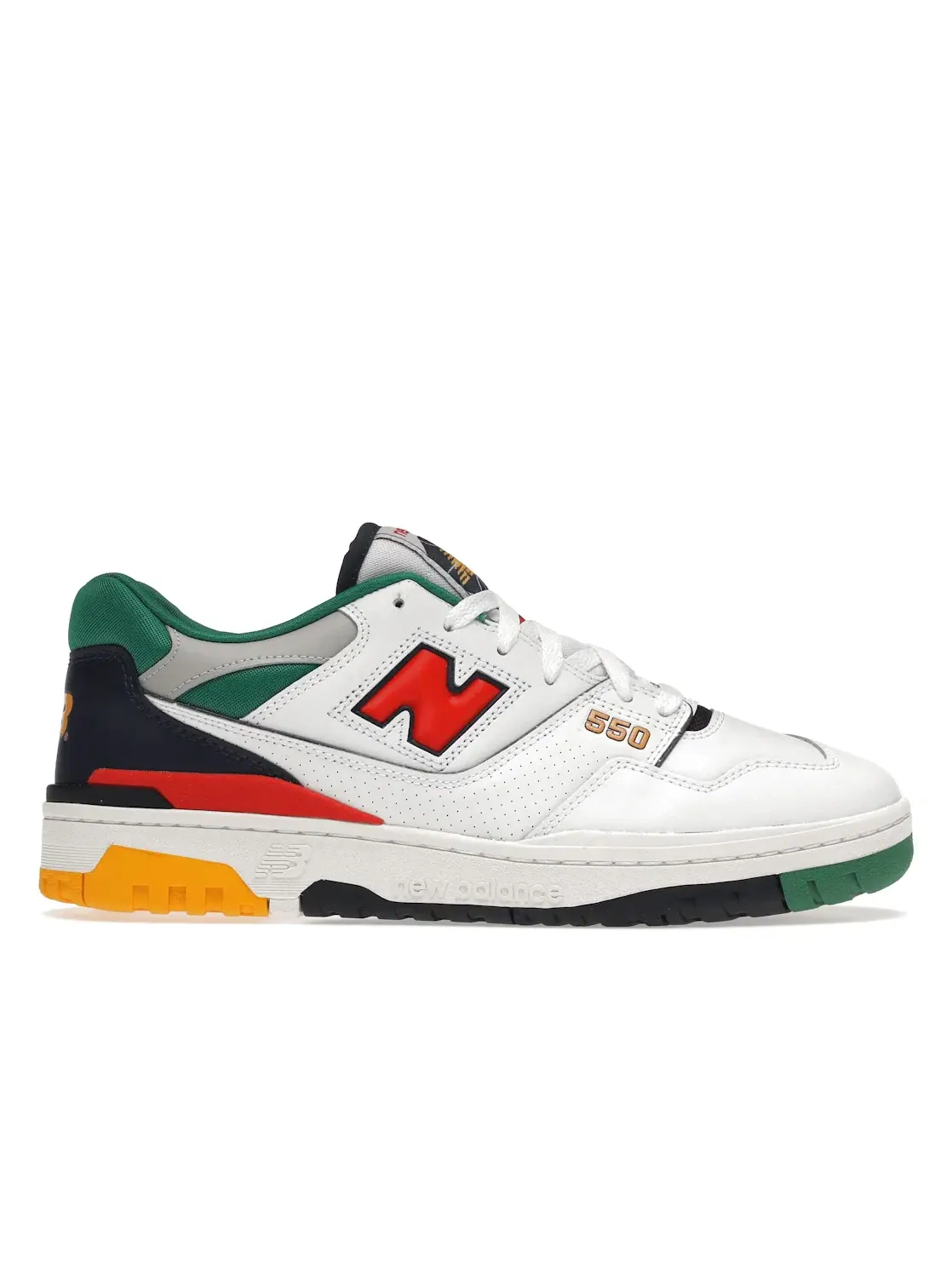Мужские кроссовки с разноцветными деталями New Balance 550 — изображение 1 из 4, белый/мульти