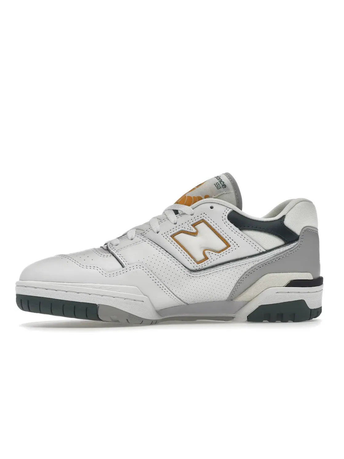 Мужские кроссовки кожаные New Balance 550 — изображение 3 из 4, белый/зеленый/серый