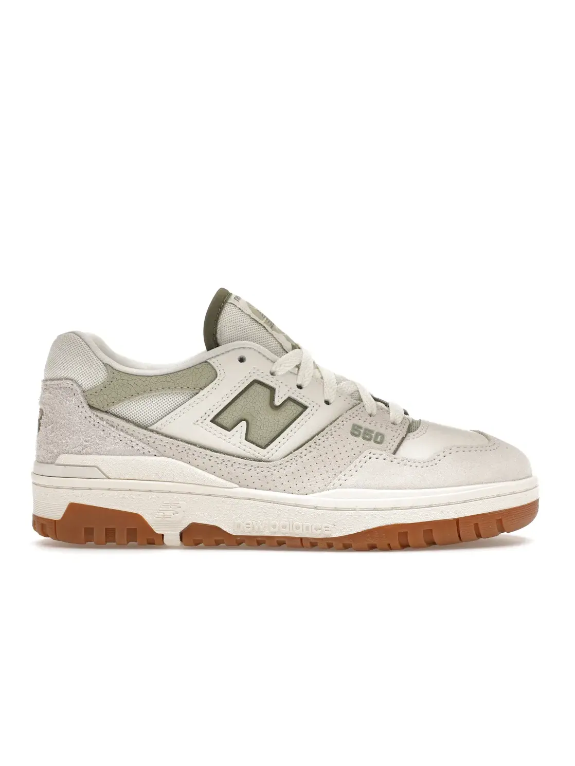 Женские кроссовки Lifestyle New Balance 550 — изображение 1 из 4, белый/оливковый