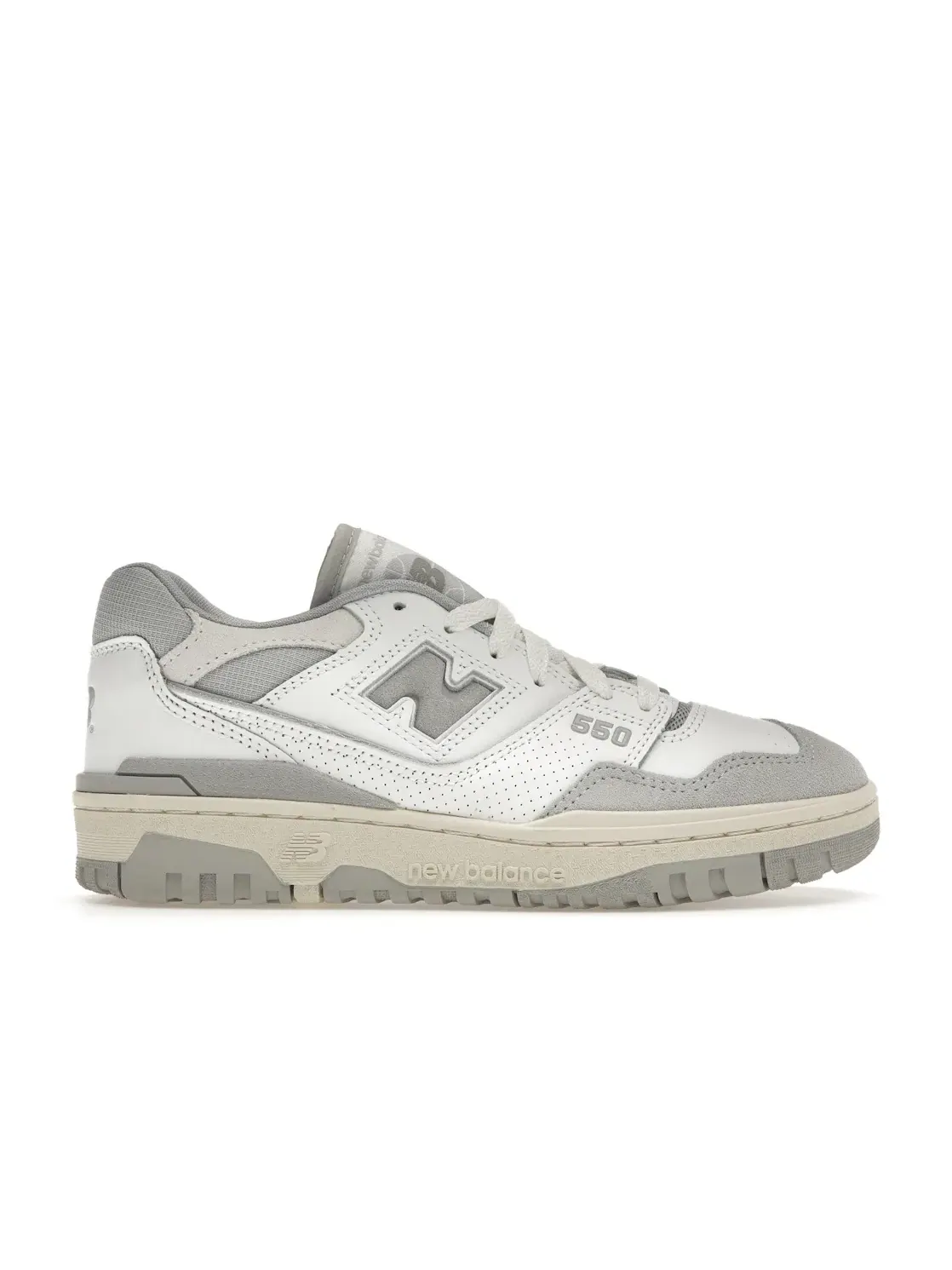 Мужские кроссовки кожаные New Balance 550 — изображение 1 из 4, белый//серый