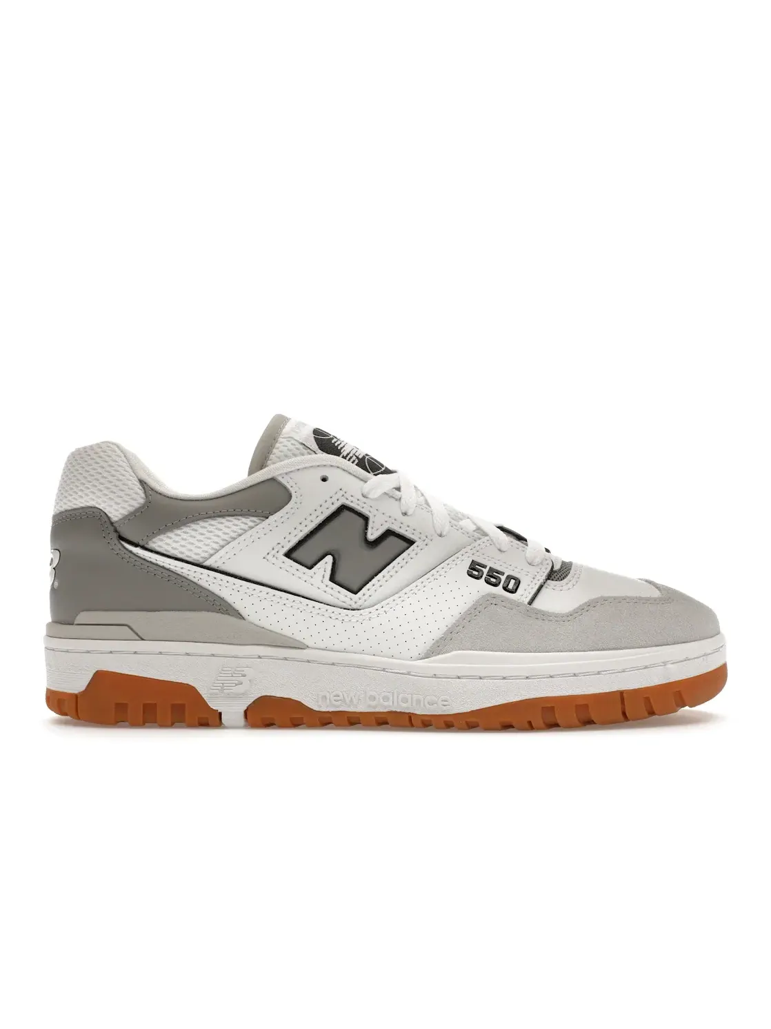 Мужские кроссовки в ретро-стиле New Balance 550 — изображение 1 из 4, белый/серый/серый