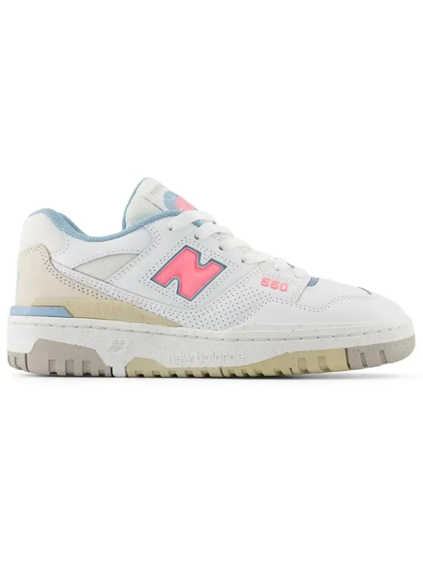 Детские кроссовки для мальчиков и девочек New Balance 550 — изображение 1 из 1, белый розовый
