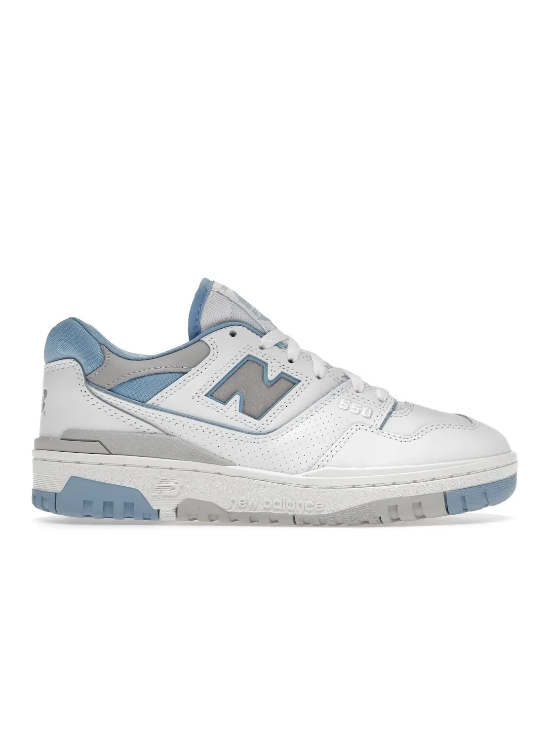 Женские кроссовки с перфорированной кожей New Balance 550 — изображение 1 из 4, белый/синий/серый