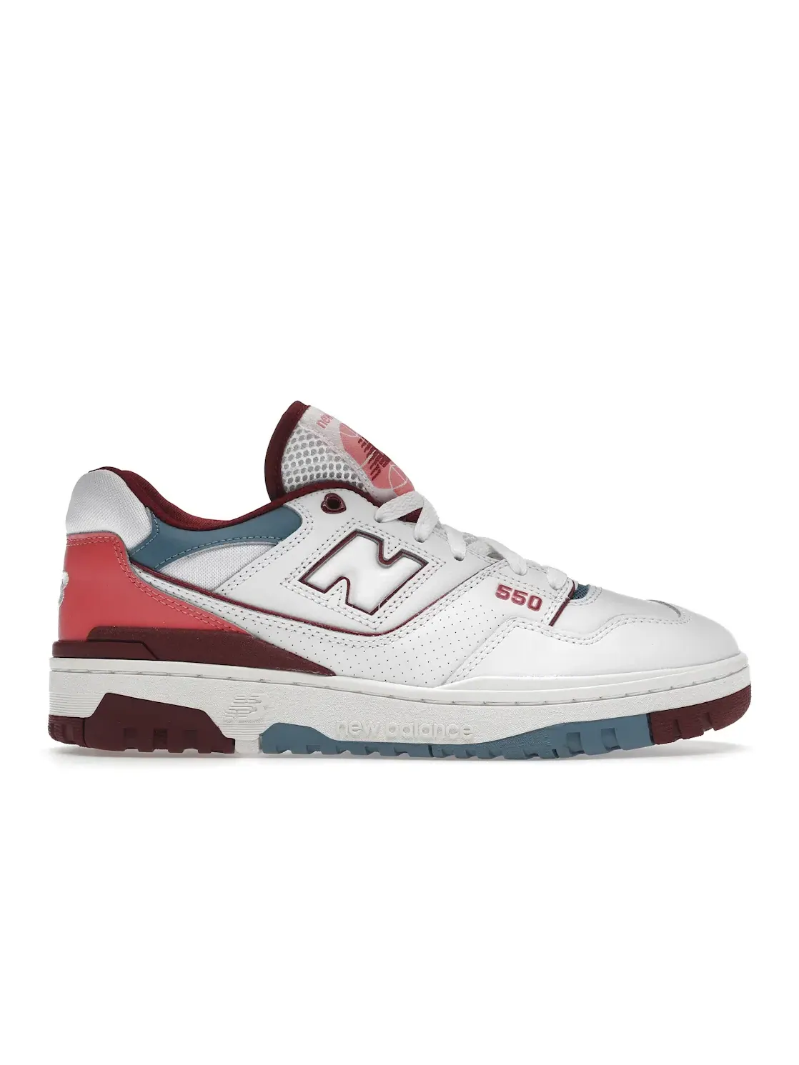 Кроссовки для активного отдыха New Balance 550 — изображение 1 из 4, белый/розовый