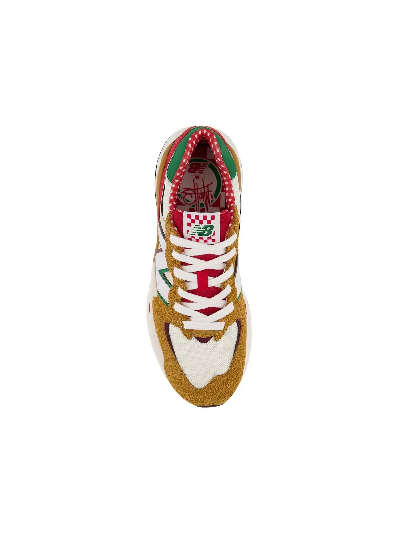 Мужские кроссовки Lifestyle New Balance 57/40 Mache National Pizza Day — изображение 2 из 2, белый/красный/бежевый