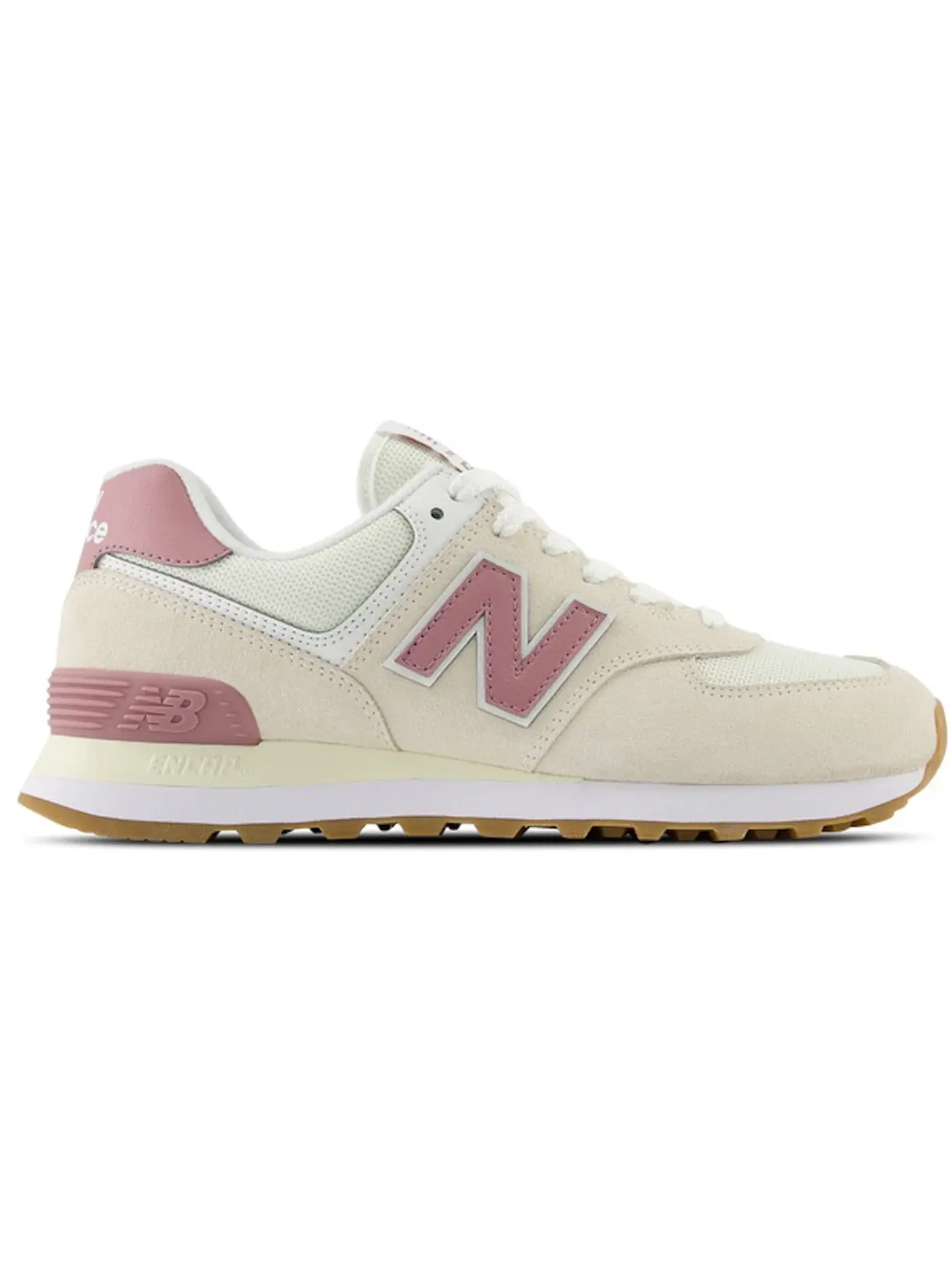 Женские кроссовки Lifestyle New Balance 574 — изображение 1 из 1, бежевый белый розовый