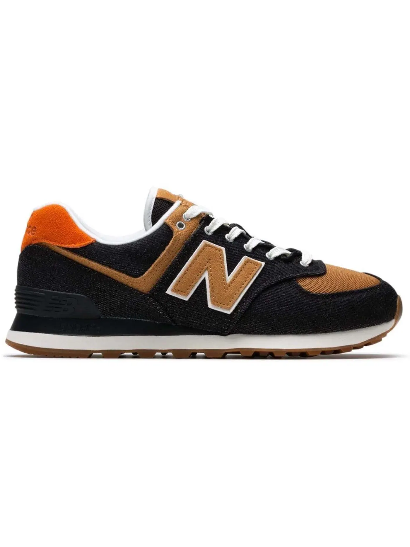 Мужские кроссовки Lifestyle New Balance 574 — изображение 1 из 1, черный//оранжевый