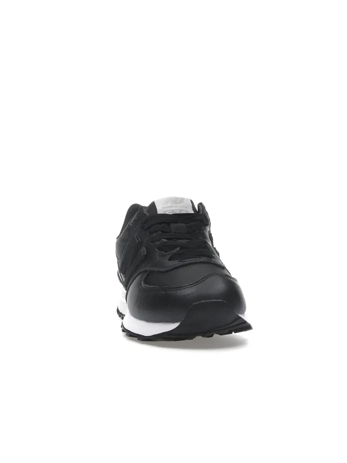 Женские кроссовки с кожаным верхом New Balance 574 — изображение 2 из 4, черный/белый