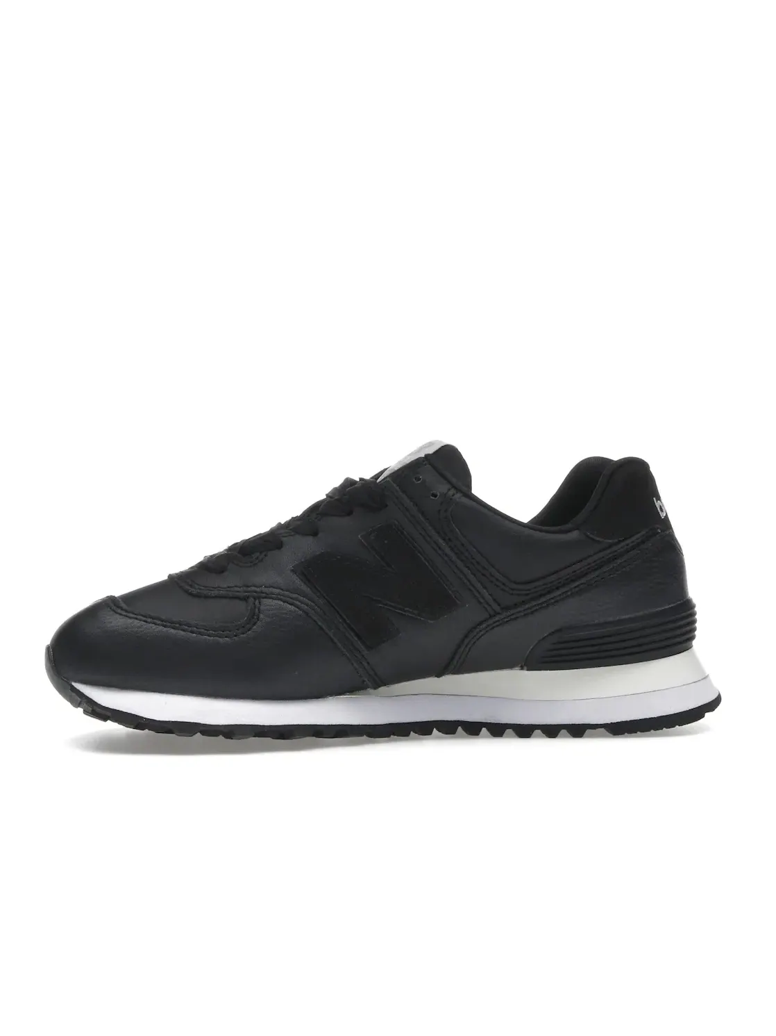 Женские кроссовки с кожаным верхом New Balance 574 — изображение 3 из 4, черный/белый