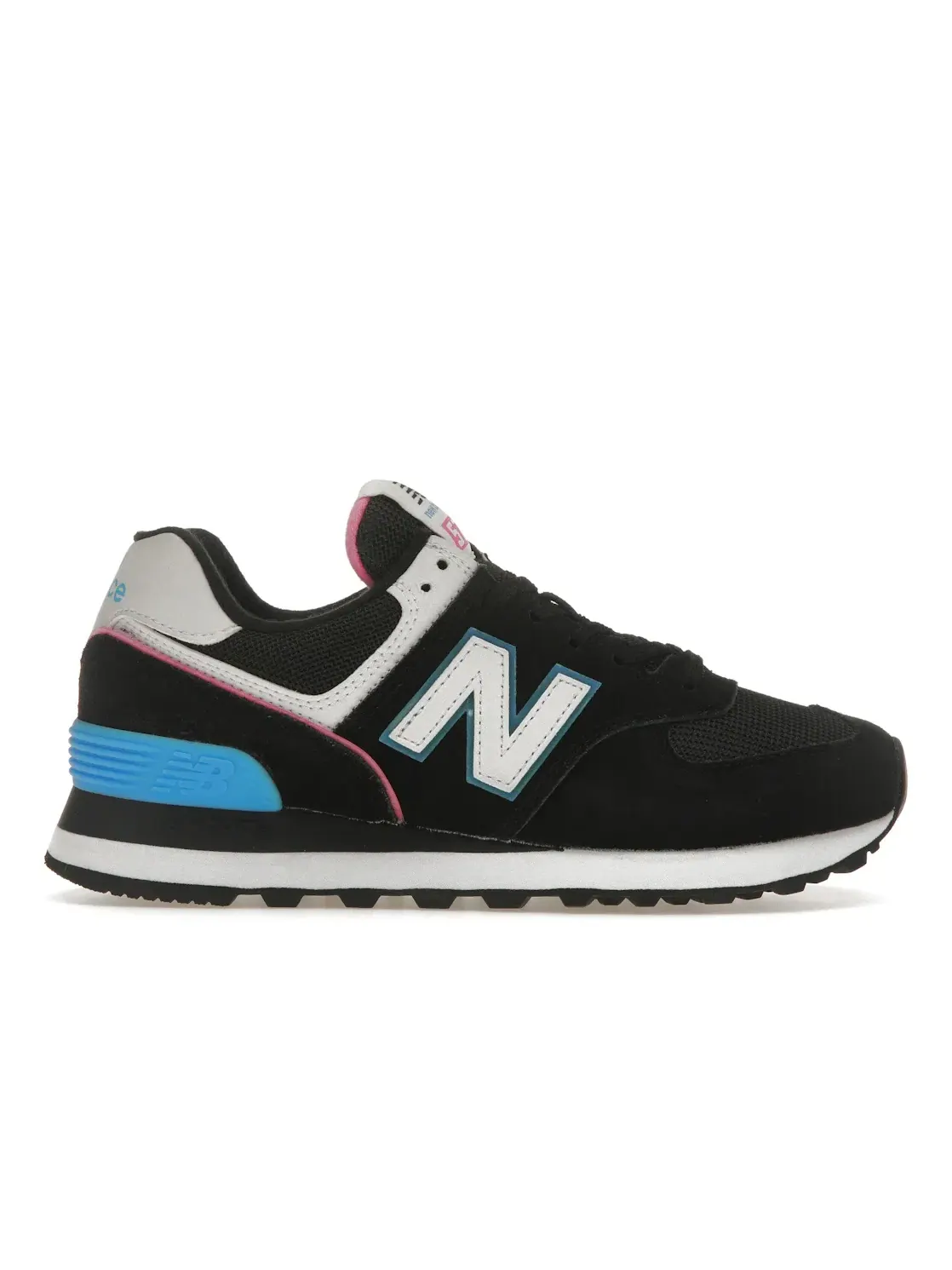 Женские кроссовки Lifestyle New Balance 574 — изображение 1 из 4, черный розовый