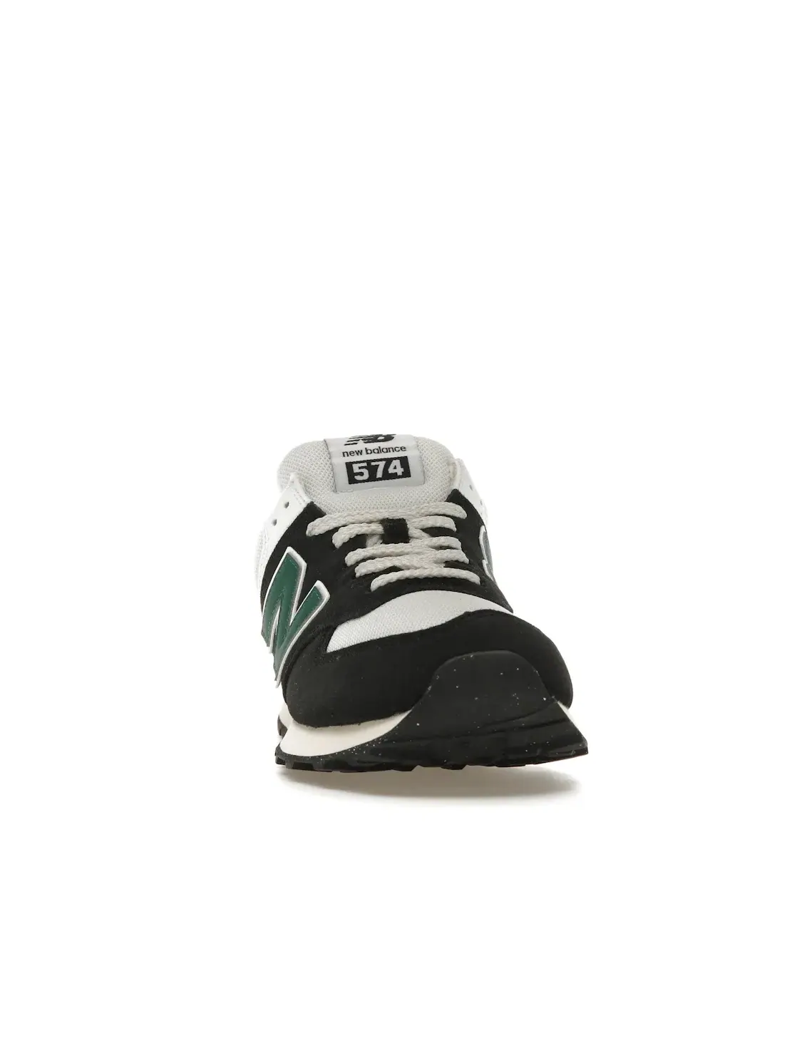 Мужские кроссовки с замшевым верхом New Balance 574 — изображение 2 из 4, черный/белый/зеленый