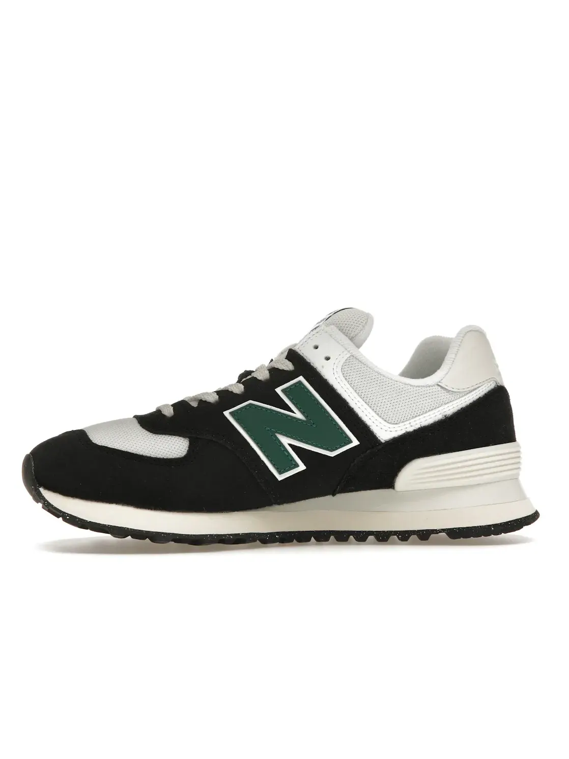 Мужские кроссовки с замшевым верхом New Balance 574 — изображение 3 из 4, черный/белый/зеленый