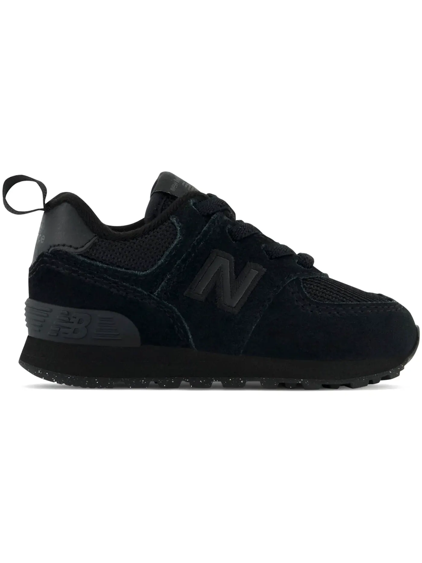 Детские кроссовки на шнурках-эластичных шнурках New Balance 574 Bungee Lace Core Pack — изображение 1 из 1, черный