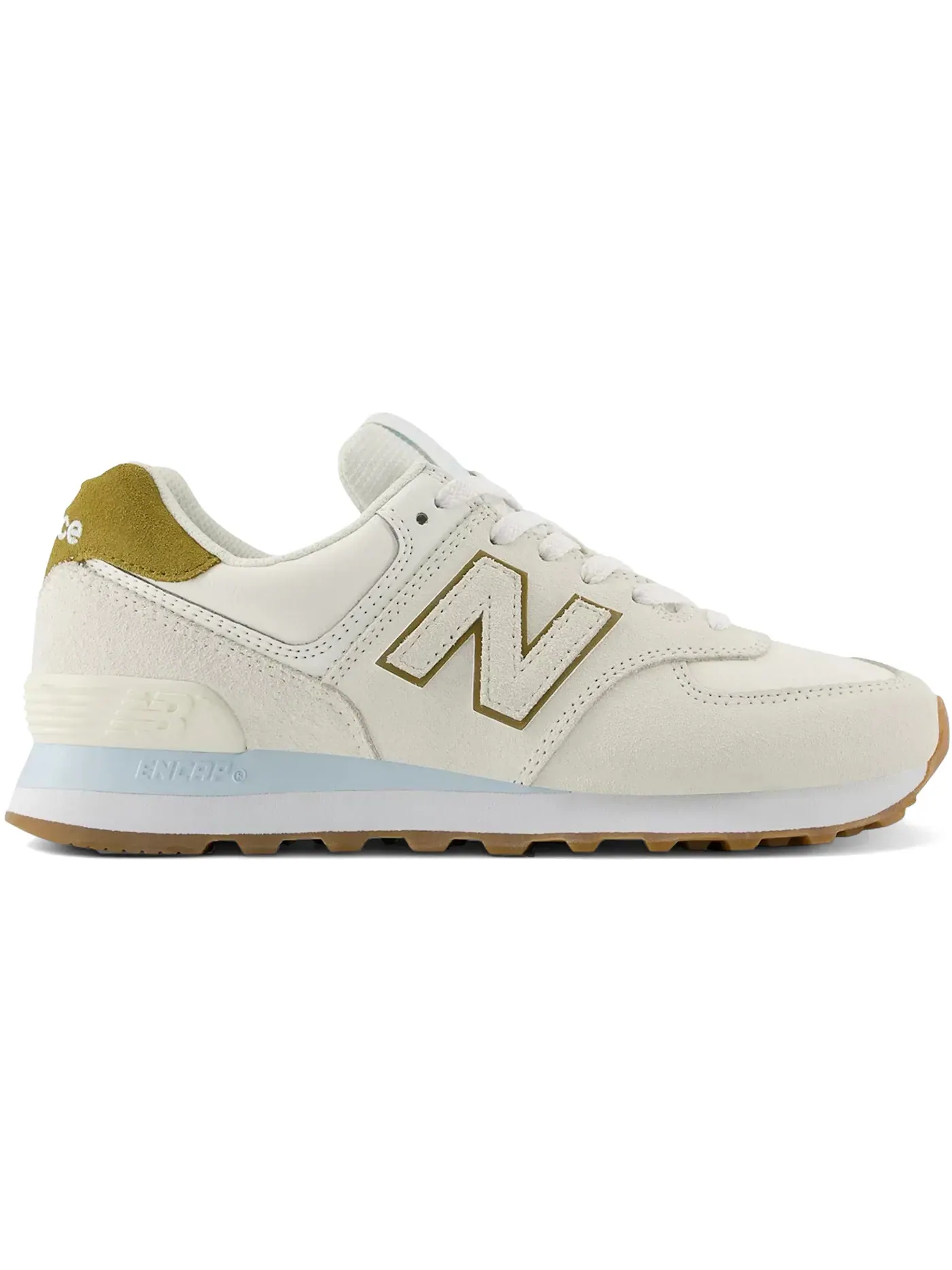 Женские кроссовки с классическим дизайном New Balance 574 — изображение 1 из 1, синий/зеленый
